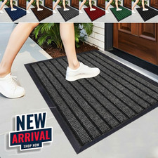 Heavy Duty Door Mat Non Slip Rubber Backed Dirt Trapper Indoor Outdoor Rugs