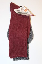 Muk Luks Women's Tall Boot Socks- 2-Pair-Dark Red Cable-OSFM-NWT