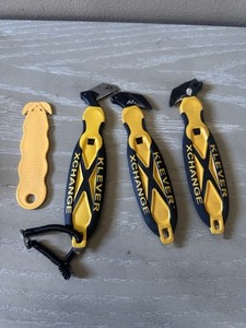 3 Pc Klever Xchange box cutters, box opener, carton cutter Made in USA + 1 Small