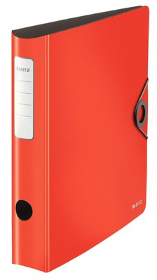 Leitz 100 Quality Folder 180° Active Solid Slim Light red