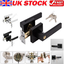 Internal Door Handle Entry Privacy Bathroom Bedroom Door Lever Lock Set W/Keys