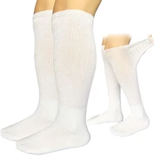 Extra Wide Diabetic Socks Bariatric Non Binding Knee High Sock for Edema Cast...