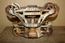Antique F.E. Myers & Bros. Unloader Cast Iron Hay Trolley Farm Tool Barn Pulley