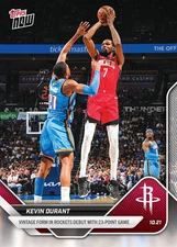 2025 Topps Now Kevin Durant #3 Rockets Debut 23 Points vs OKC