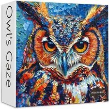 PICKFORU Owl Puzzles 1000 Pieces, Bird Art Hard, Impossible Difficult Jigsaw... 
