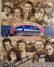 2011 Signed NHRA 60th Anniversary Handout Don Garlits Force Shirley 8.5 x 11