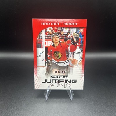 2024 Upper Deck Credentials Jumping on the Ice Red /149 Connor Bedard #JI-CB 