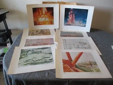 NASA SPACE ART COMMISSIONED LITHO PRINTS (SET 8) 60s EYEWITNESS TO SPACE-16"x20"