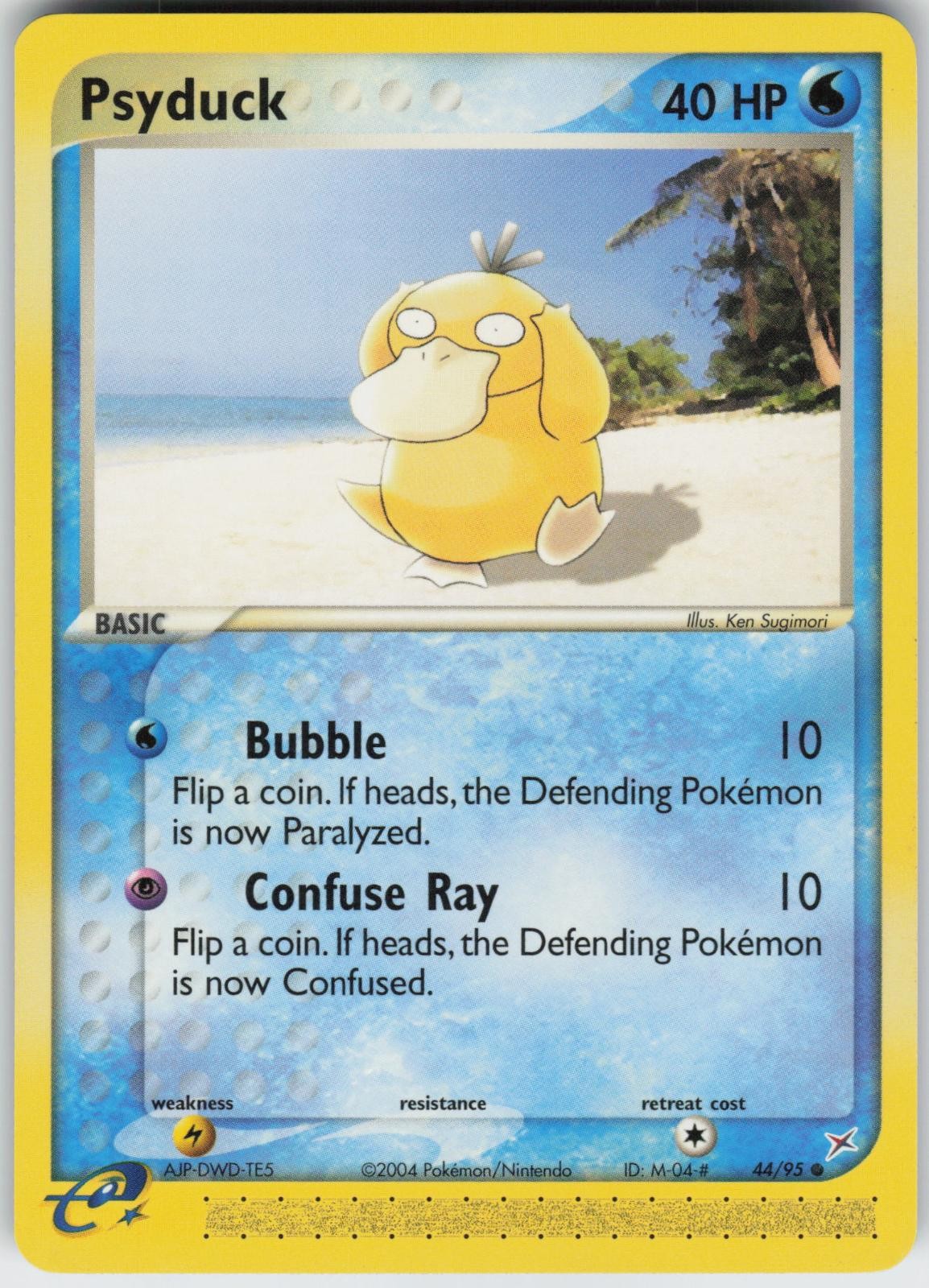 Psyduck 44/95 Common Team Magma vs Team Aqua Pokemon Near Mint
