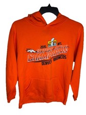 Denver Broncos 2015 Superbowl 50 Champions Orange Hoodie Youth XL NWT