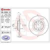 Brembo 2X Bremsscheibe Hinten Ø290 Mm FüR Opel Grandland X 75 1.2 1.6 Turbo D