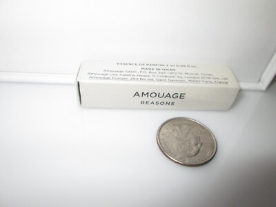 Amouage REASONS Sample New in box Essence De Parfum 2ml HTF sample Unique!
