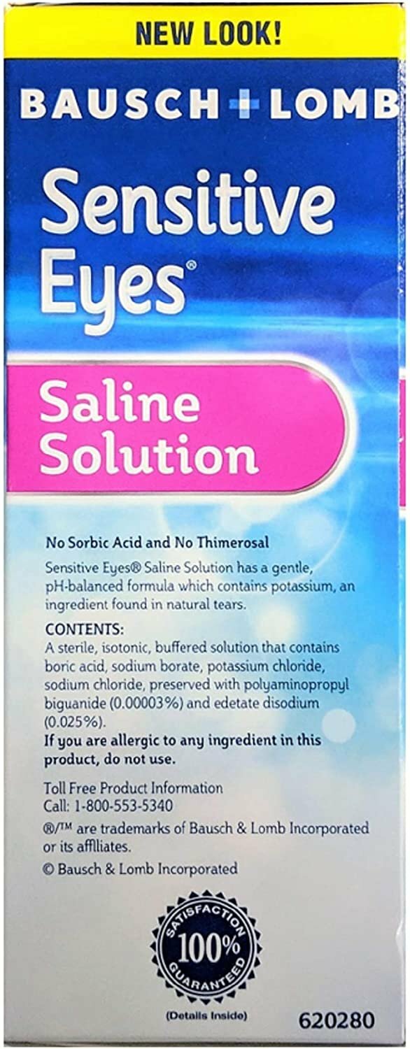 Bausch and Lomb Sensitive Eyes Saline Solution pH Balanced 24 Ounce Twin Pack
