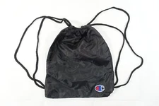 CHAMPION BLACK DRAW STRING CARRY SACK BAG BACK BACKPACK NEW 