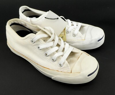 Size 5 - Converse Jack Purcell Top Low Triple White for sale