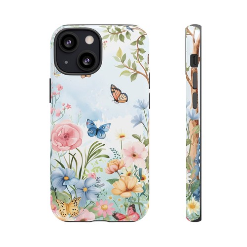 Spring Butterfly & Floral Phone Case, Garden-Inspired Design Cover | X45 - 第 102/272 張圖片