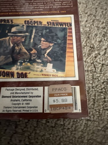 Film Classics Meet John Doe VHS Brand New Sealed Gary Cooper Barbara Stanwyck - Picture 3 of 7