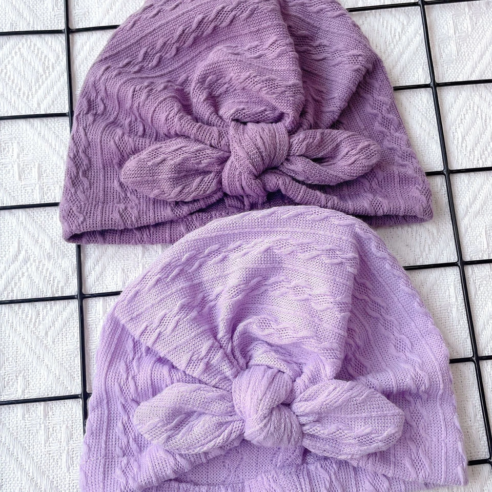 Infant Baby Beanie Turban Hat Girls Bow Knot Cap Newborn Head Wrap Kids Headband - image 3 of 4