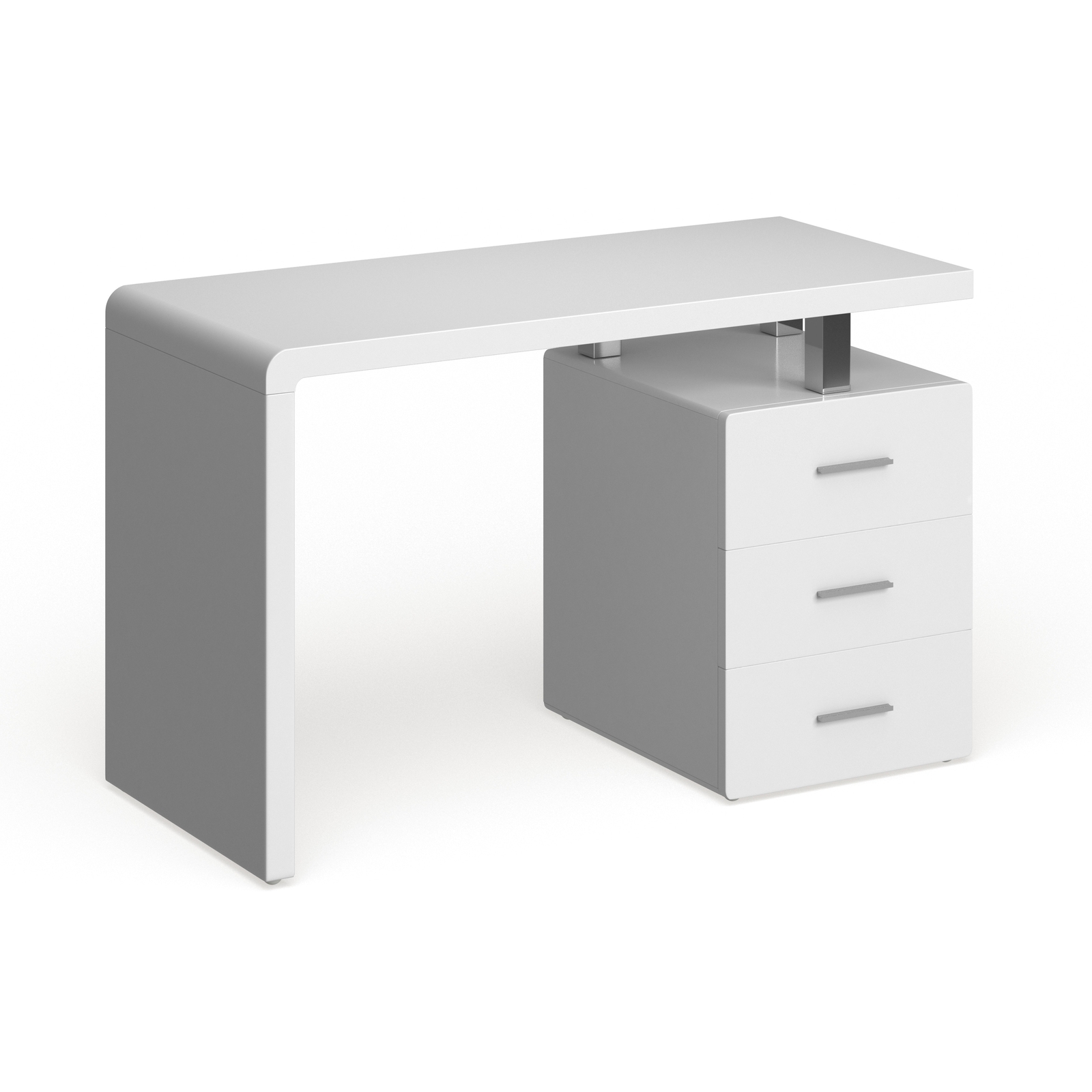 SAFAVIEH Orrin White Chrome Desk White 47.2' x 21.7' x 29.5'