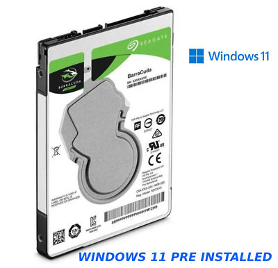 1TB HDD/SSD 2.5'' SATA Hard Drive Laptop Windows 11 Pro UEFI Installed Used