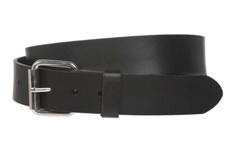 Big  Tall Oversize Snap on 1 1/2" Standard Plain Full Grain Leather Belt