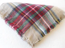 KNIT MULTICOLORED SHAWL WRAP  SCARF 50" X 50"