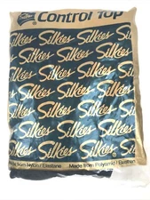 Silkies Control Top Pantyhose Navy Blue Size Large One Pair BNIP