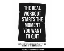 Home Gym Motivational Wall Art Flag
