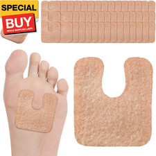 48 Pieces U-Shaped Felt Callus Pads Metatarsal Foot Pads for Pain Relief, White,