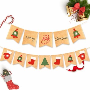 Christmas Decoration Banner For Mantel Fireplace Hanging Decor