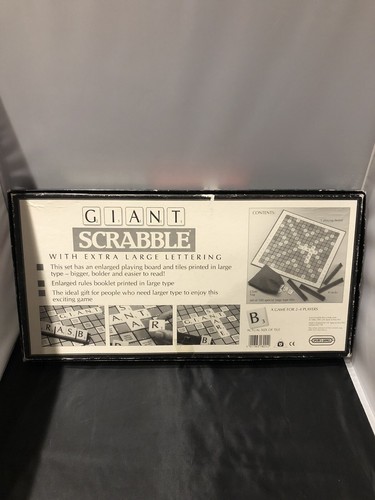Vintage Giant Scrabble Board Game With Extra Large Letters Complete - Picture 2 of 9