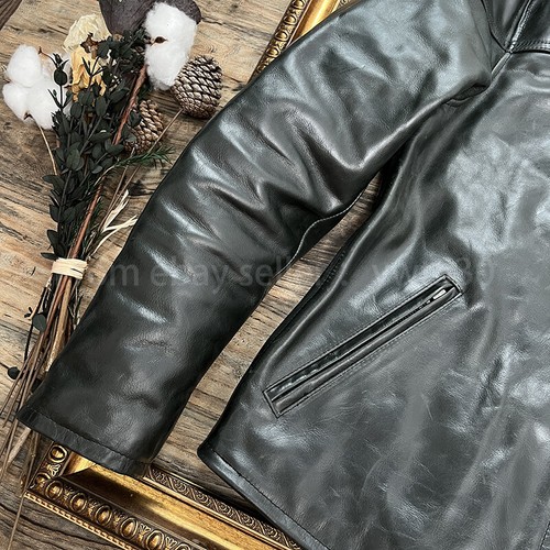 Batik Vegetable Tanned Cowhide Men's Venom Classic Leather Biker Jacket - Picture 8 of 13