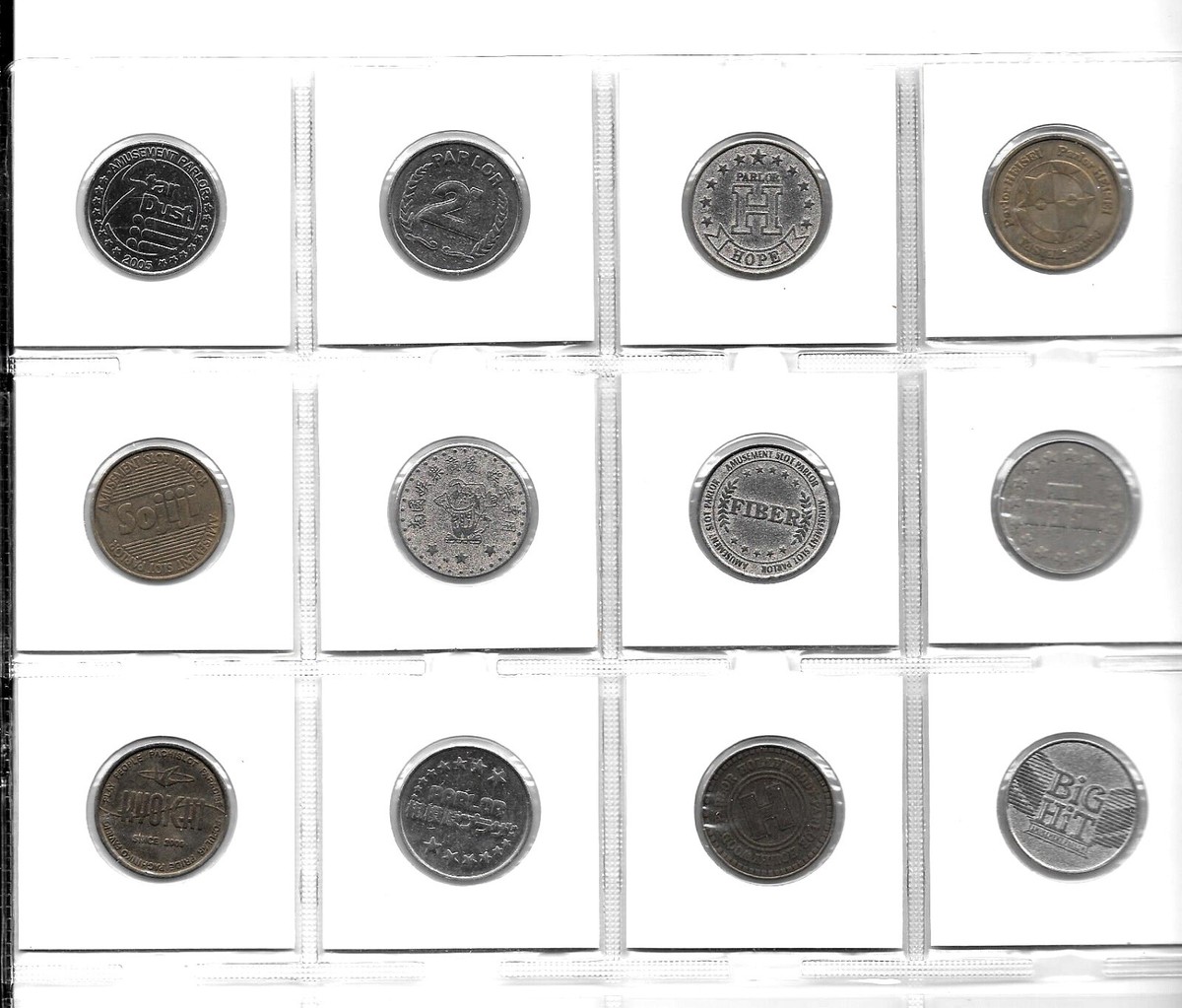 RARE COLLECTION OF 32 PARLOR World Tokens in Coin Holders. 1E.1 | eBay