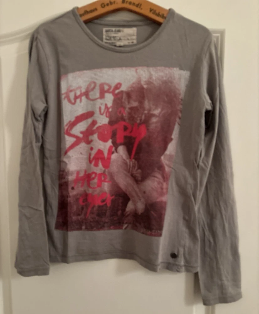 Langarm Shirt, Größe 152/158, Garcia Jeans olivgrau