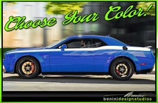 Vinyl Racing Side Stripes Fits Dodge Challenger 2008-2014 2015-2023