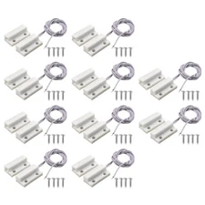 10PCS MC-38 Surface Mount Wired NC Door Sensor Alarm Magnetic Reed Switch US #TL