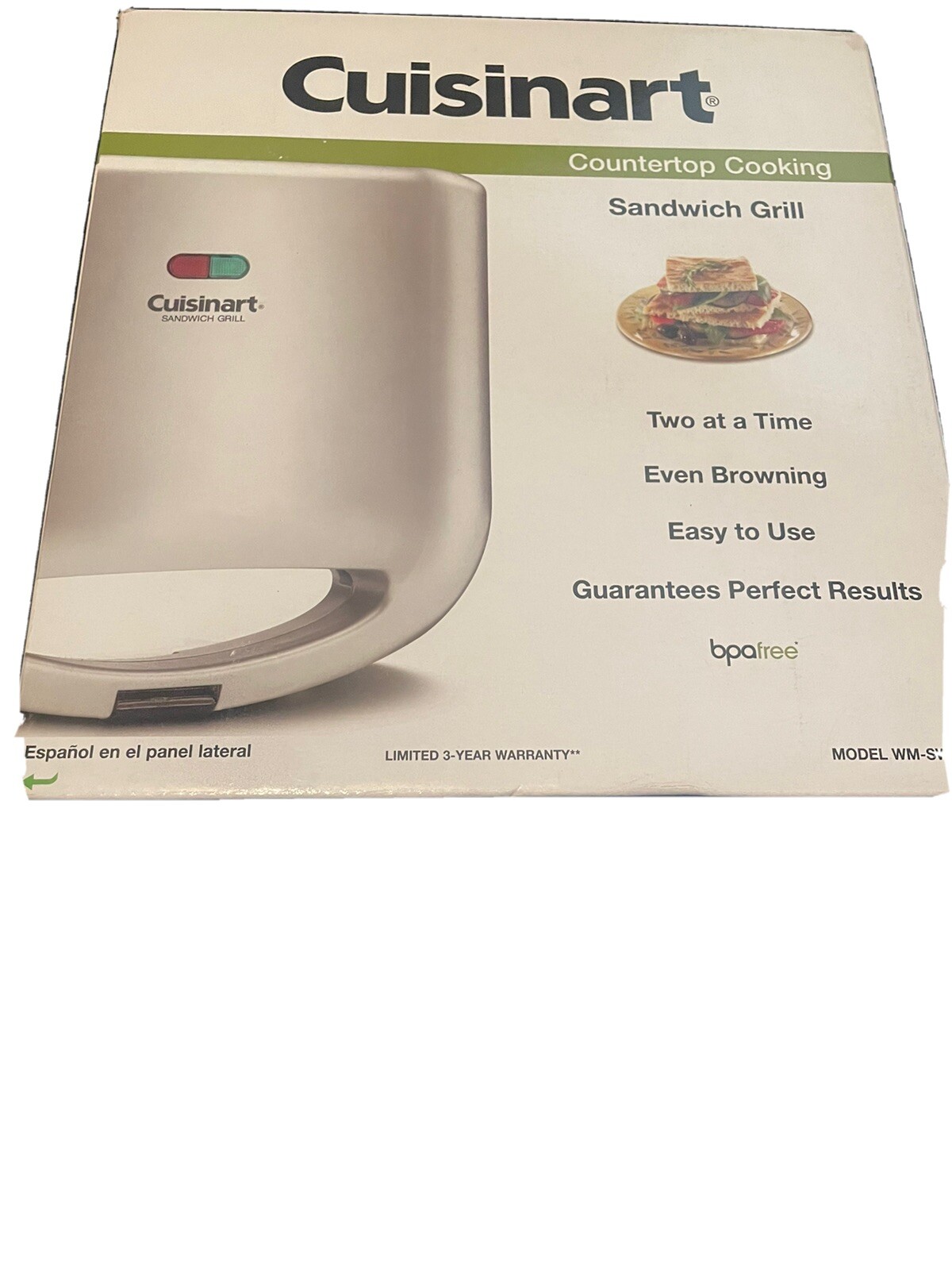 Cuisinart WMSW2N Electric Sandwich Grill Silver 86279001818 eBay