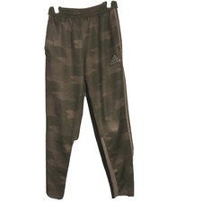 Adidas camouflage joggers boys size medium with pockets zippers on bottom Legs