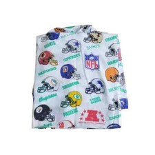 VINTAGE 1993 NFL FOOTBALL TEAMS TWIN FLAT BED SHEET BIBB CO BEDDING 90's
