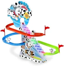 Dalmatian Puppy Spotty Dog Chasing Racetrack Game Payset w/ Light & Music 4 Kids