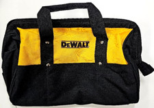 1) Dewalt Tool Bag Case 15" x 10 x 9 Canvas For 20V Drill, Battery, Pocket Rails