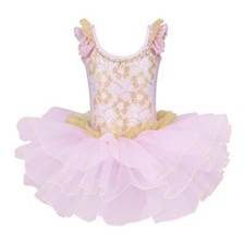 Girls Skirted Leotards Ballet Dance Tutu Princess Dress Ballerina Costumes BB...