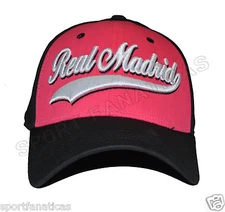  Real Madrid Fc Flex Cap  away Six Panel White Black Hot Pink , Ronaldo 7