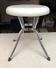 Vintage Cosco Mid Century Stool Chair White 16” 1960’s