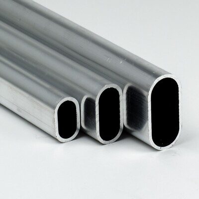 Aluminium Ovalrohr 80x26x1,5mm AlMgSi0,5 Alu Profil Alurohr oval Länge 2 bis 3m