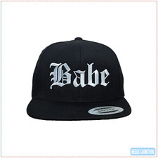 Babe Old English Embroidered High Quality Snapback Hat - Customize Your Own
