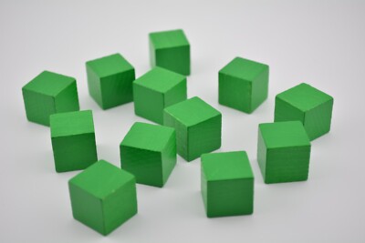 Minecraft Builders & Biomes game part pieces - emerald wooden blocks