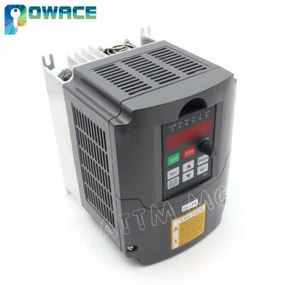 RATTM MOTOR 【DE】3KW 220V Variable Frequency Drive HY VFD Inverter 4HP Output 3 Phase 13A