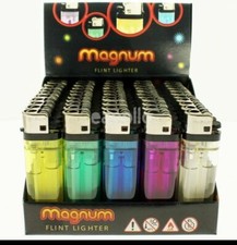 MAGNUM FLINT  50 DISPOSABLE LIGHTERS ADJUSTABLE FLAME CHILD SAFETY /BEST CHOICE 