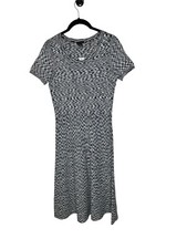 NWT Ann Taylor Womens Fit and Flare Dress Small Space Dye Stretch Knit Career